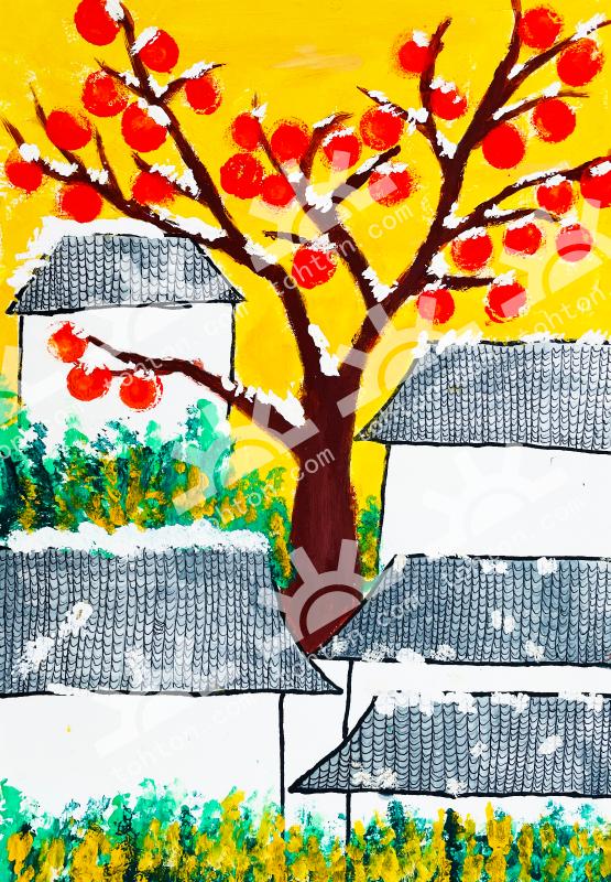 奶奶家的柿子树