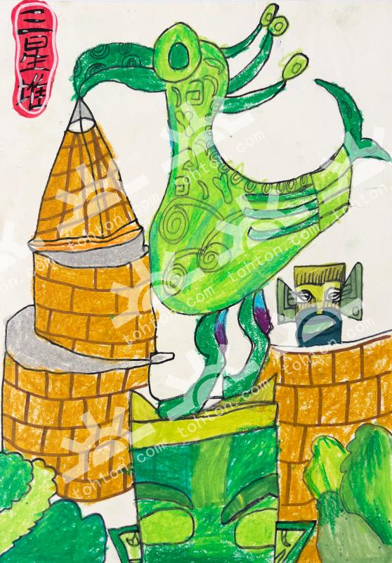 三星堆博物馆青铜立鸟