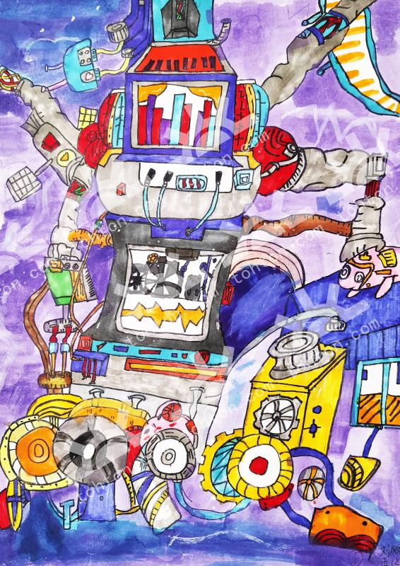 巨大的回收利用机器人