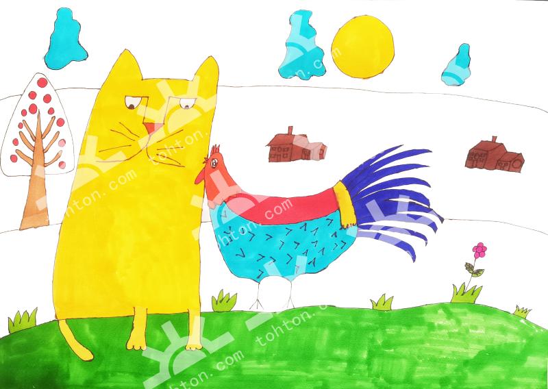 猫和鸡